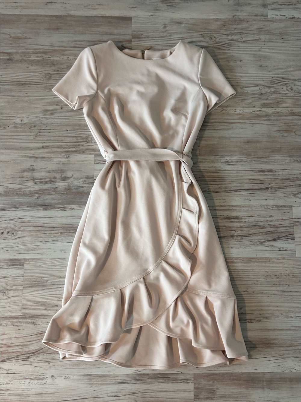 Calvin Klein Cream Zip-Detail Dress